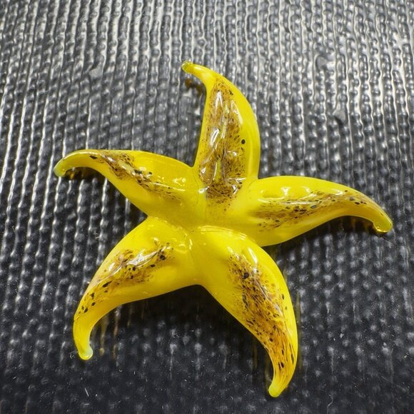 Venetian Art Glass Hand Blown Starfish Hand Made Italian Glass Delicate Figure - Picture 1 of 12